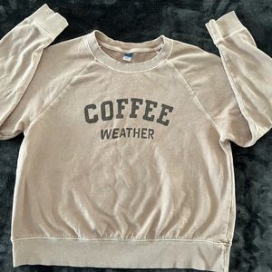 Old navy sweater weather khaki colored sweatshirt